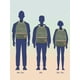 thumbnail image 4 of Mochila de pana Ocean Pacific OG para viajes, deportes, playa, trabajo, mochila informal para hombre y mujer, se adapta a un portátil de 15,6 pulgadas (color oliva), 4 of 7