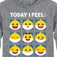 thumbnail image 3 of Baby Shark - Today I Feel Grid - Toddler And Youth Long Sleeve Graphic T-Shirt, 3 of 6
