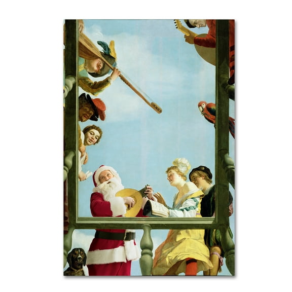 Trademark Fine Art 'Van Honthorst - Musical Group On A Balcony' Canvas Art by Ed Wheeler