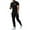Black, variant on Men's Summer Sportswear Clothing Sportswear Breathable Short Sleeved T Shirt and Sports Trousers with Pockets Men's Trousers Suit Black XXXL
