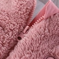 thumbnail image 5 of Wuxian Baby Girls Boys Winter Bodysuit Classic Hoodies Zipper Up Long Sleeve Fuzzy Wool Jumpsuit Solid Color Thick For Toddler Winter Warm Cozy Romper Outfit,12-24 Months, 5 of 8