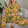 thumbnail image 6 of Honeii Strawberry print Women's Pajama Sets Long Sleeve Button Down Sleepwear Nightwear Soft Pjs Lounge Sets-Large, 6 of 7