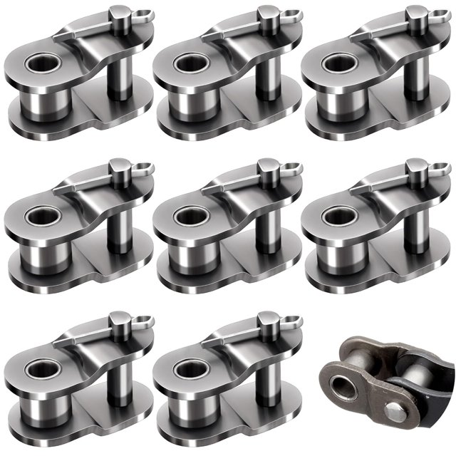 Woeilo 40 8 Pcs Chaîne à Rouleau Demi-Lien, Demi-Lien en Acier au Carbone pour Chaîne 08A