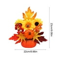 thumbnail image 3 of geerera Artificial Pumpkins Decorations, Decorative Pumpkin with Maple Berry, Fall Decor for Mantel Display, Table Centerpiece, Harvest Festival Decor, 3 of 6