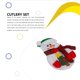 thumbnail image 5 of Moyic Soporte para cubiertos, bolsa para tenedor, suministros de vacaciones, accesorio de bricolaje, decoraciones de vajilla multiusos, contenedor de Kits de decoración para fiestas Muñeco de nieve Moyic HA070799-03, 5 of 6