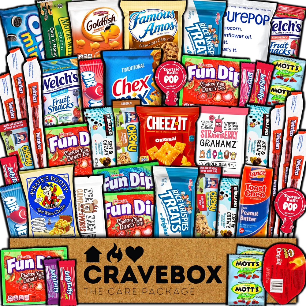 CraveBox Care Package (45 Count) Snacks Food Cookies