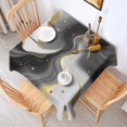 thumbnail image 2 of Black and Gold Marble Glitter Splashes Pattern Square Tablecloth,Waterproof Square Table Cover,Wipeable Spillproof Washable Table Cover for Home Kitchen Party Decor 60"x60"(152x152cm), 2 of 6