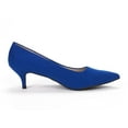thumbnail image 4 of Dream Pairs Women's Low Heel D'Orsay Pointed Toe Pump Shoes Wedding Party Shoes, 4 of 7