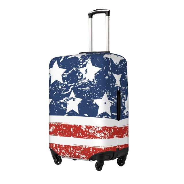 Balery USA Colors Stripes1 Funda de equipaje, fundas para maletas, elástica, lavable, protector de maletas, compatible con maletas de 18 a 32 pulgadas-X-Large