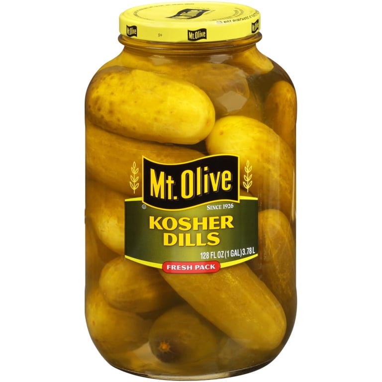 Mt. Olive Pickle, Whole Kosher Dills Pickles, 128 fl oz jar 