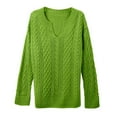 thumbnail image 4 of Gyexs Womens Fall Sweaters Casual Classic Soft Loose Fit Basic Pullover Knit Loose Thin Fall Winter Sweater Blouse Womens Winter Clothes, Green, Size XXXL, 4 of 4