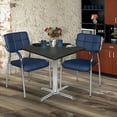 thumbnail image 2 of Via 30" Square X-Base Table- Ash Grey/Chrome White/Grey, 2 of 5