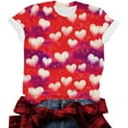 thumbnail image 5 of PNTUTB Valentine's Day Women's Fashion Print Crew Neck Short Sleeve Casual Loose Comfortable T Shirt, 5 of 6