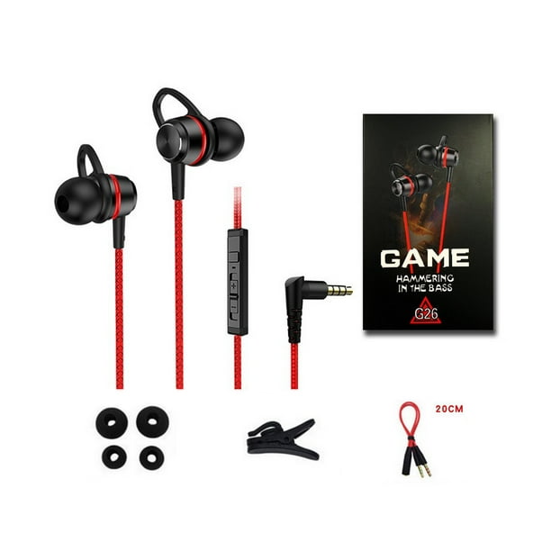 G26 Wired 3.5mm Plug In ear Gaming Headset With Microphone For Mobile Phone Computer
