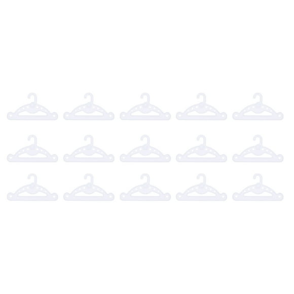 Mini Clothes Hangers Plastic 15Pcs 5.1X3.0X0.1In For DIY Projects And Children