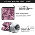 thumbnail image 7 of Pink and Black Of Leopard Print Kitchen Oven Mitt and Pot Holder Sets 2 Pcs for Baking, Cooking and Grilling, Heat Resistant Up To 392 °F, 7 of 7