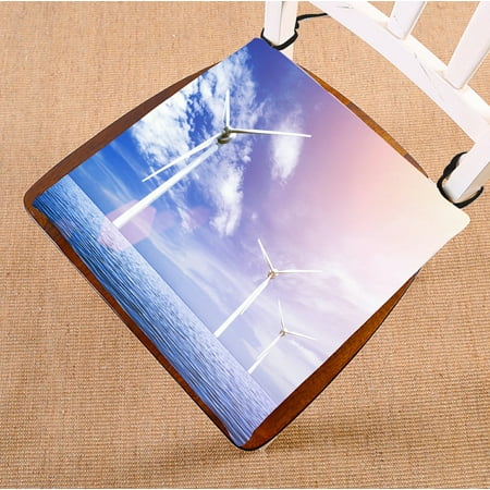 

PHFZK Ocean Seascape Chair Pad Offshore Wind Power Seat Cushion Chair Cushion Floor Cushion Two Sides Size 16x16 inches