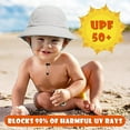 thumbnail image 3 of 2 Pack Kids Sun Hat, Summer Essentials Infant Sun Hats UPF 50+ for Boys Girls, Grey + Navy, M, 3 of 6