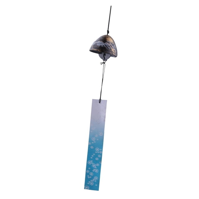 Japanese Traditional Furin Wind Chime Bell Iron Round-Shaped Bronze