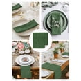thumbnail image 4 of Cloth Napkins 1 Piece - 20x20 Inches, Dark Green Burlap Texture Washable Reusable Table Napkins, Farmhouse Vintage Green Soft & Absortbent Dining Napkin for Party Wedding Hotel Restaurant, 4 of 8