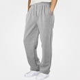 thumbnail image 2 of DJDLJWCJ Boys Fleece Sweatpants 14-16 Winter Warm Straight Leg Casual Pants Elastic Waist Side Pocket Athletic Pants Gray Size 6, 2 of 7