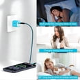 thumbnail image 4 of 2-Pack Type C Charger Block with 6FT Braided USB C Cable, Compact Wall Charger Phone Charger Station Compatible with iPhone 17/16/15 Pro Max iPad Pro Galaxy S26 Android, Blue, 4 of 7