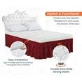 thumbnail image 4 of CCNY Wrap Around Style Bed Skirt Twin Burgundy 9" Drop Length Microfiber Bed skirt, 4 of 6
