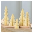 thumbnail image 2 of Honeycomb Paper Christmas Trees - Snowy Holiday Decor Set of 5, Glitter Accents, 4-8 Inch Small Mantelpiece Trees, Winter Wonderland Decorations, 2 of 8