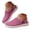 Hot Pink, variant on Women's Knit Orthopedic Mule Clogs Breathable Backless Sneakers Casual Walking Casual Flats Shoes with Adjustable Back Strap (Red,7)