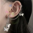thumbnail image 2 of Pendiente elegante Yuyangstore Mariposa Aleación de Plata, 2 of 8