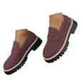 thumbnail image 3 of Gvdentm Womans Sneakers Women Loafers Platform Chunky Heel Slip On Casual Dressy Office Business Shoes(Purple,6.5), 3 of 9