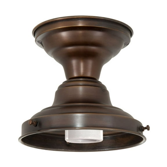 B&P Lamp® Wired School House Fixture, Bronze Finish, 6 Inch Fitter