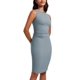 thumbnail image 1 of Vestido CRZ YOGA Butterluxe Midi Sin Mangas Fruncido Azul S, 1 of 4