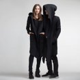 thumbnail image 3 of Douhoow Mens Robe Hooded Cloak Spring Loose Pocket Warmer Coat Long Sleeve Casual Outwear M-XXL, 3 of 5