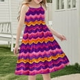 thumbnail image 7 of 4-5 Years Girl's Summer Dresses Spaghetti Strap Swing Pleated Cotton Dress Tween Kids Boho Beach Casual Midi Sundress for Princess Birthday Party Wedding Prom Gown, 7 of 7