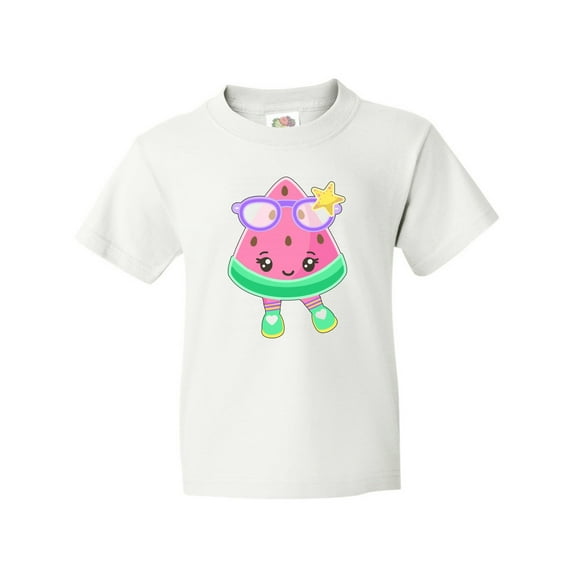 Inktastic Cute Watermelon with Sunglasses Youth T-Shirt