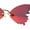 Gold Red Mirror, variant on Womens Die Cut Butterfly Shape Rimless Funky Party Sunglasses Gold Blue PInk