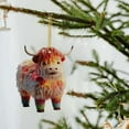 thumbnail image 3 of Cattle Christmas Tree Hanging Ornament Colorful Acrylic Festive Holiday Decorations For Your Home, 3 of 5