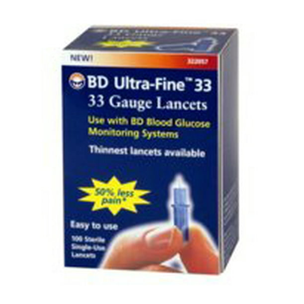 Lancet UltraFine Adjustable Depth Lancet Needle 33 Gauge Twist Top BX