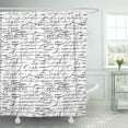 thumbnail image 1 of SUTTOM Écrire Abstrait Texte Modèle Ancien Écriture Script Mail Antique Rideau de Douche 66x72 Pouces, 1 of 1