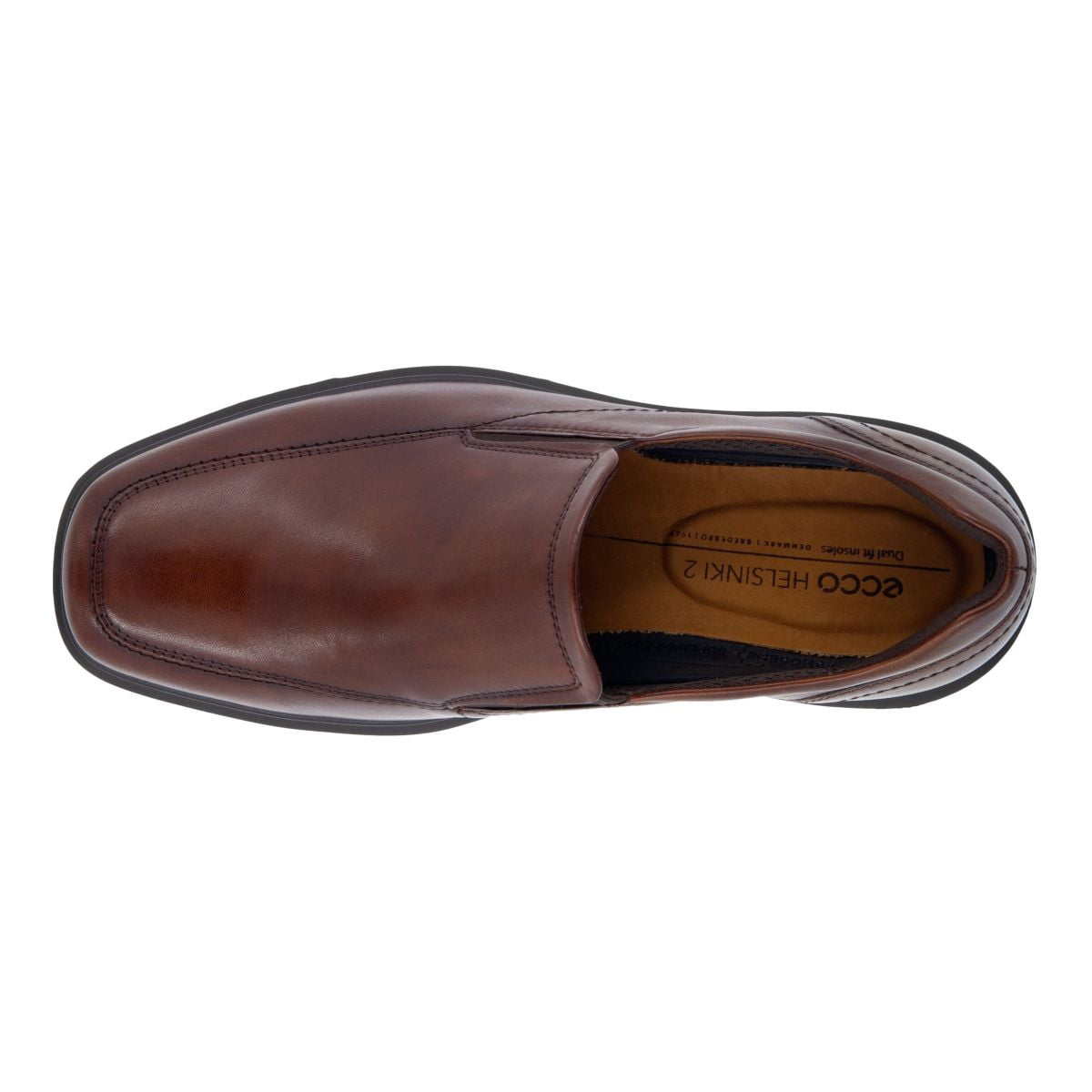 ECCO  Helsinki Apron Toe Mens Leather Slip On Comfort Loafers in Cognac Sz 9 408f4596-bf4e-4c96-811c-  main image 2