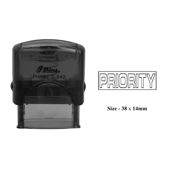 eloria Paid In Full Self Inking Rubber Stamp-Shiny S-842-Red Ink