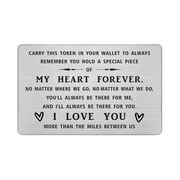 DEGASKEN I Love You Card Male, Valentines Greeting Cards for Husband Boyfriend Anniversary, Metal Wallet Card