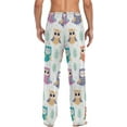 thumbnail image 4 of FREEAMG Owl Cotton Pajama Pant for Men, Super Soft Lightweight Lounge Pajama Bottoms Drawstring Sleepwear Pant with 2 Pockets, 4 of 7