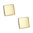 thumbnail image 4 of JewelStop 14K Yellow Gold 4.9mm Polished Square Post Earrings with Push Back Clasp, 4 of 5