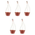 thumbnail image 4 of 5 Plastic Swirl Hanging Baskets for Indoor/Outdoor Plants (Red), 4 of 7