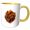 Yellow/White, variant on 3drose, Bonfire Night Treacle Toffee Vector Art, 15oz Two-tone Red Mug