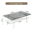 thumbnail image 4 of Tempered Glass Coffee Table with White Legs / Used in Family Living Area / Smooth Edges for Aesthetics, 4 of 6