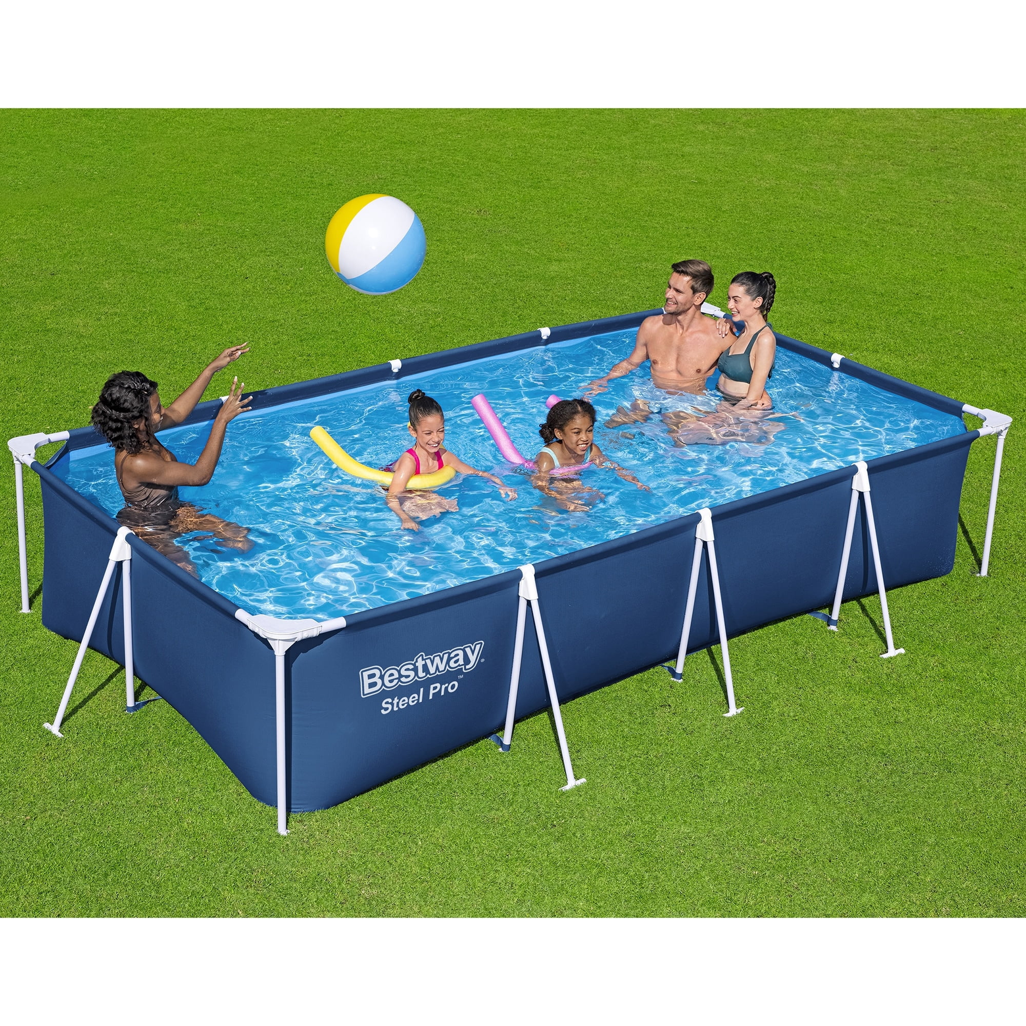 Bestway: Steel Pro 13'1" x 6'11" x 32" Above Ground Pool Set - 1506 Gallons, Outdoor Family Pool, Corrosion & Puncture Resistant, Includes Filter & Pump
