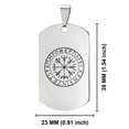 thumbnail image 2 of Stainless Steel Viking Vegvisir (Compass) Dog Tag Pendant Necklace, 2 of 3